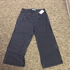 Never worn tag still on blue white striped pants